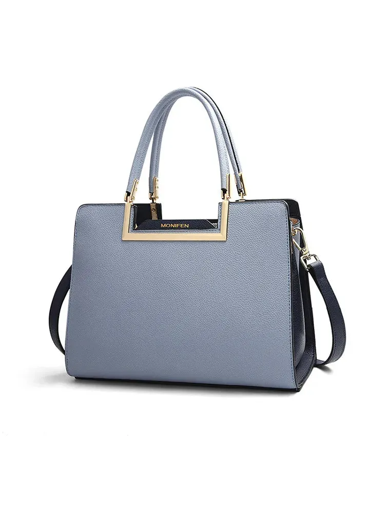 Two-Tone Satchel Bag