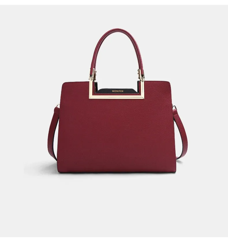 Two-Tone Satchel Bag