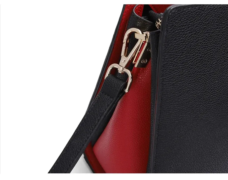 Two-Tone Satchel Bag