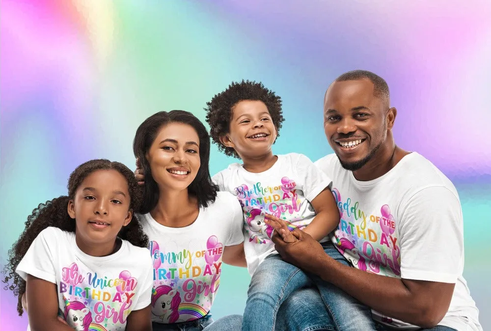 Unicorn Birthday Party Shirts,  birthday shirts for family