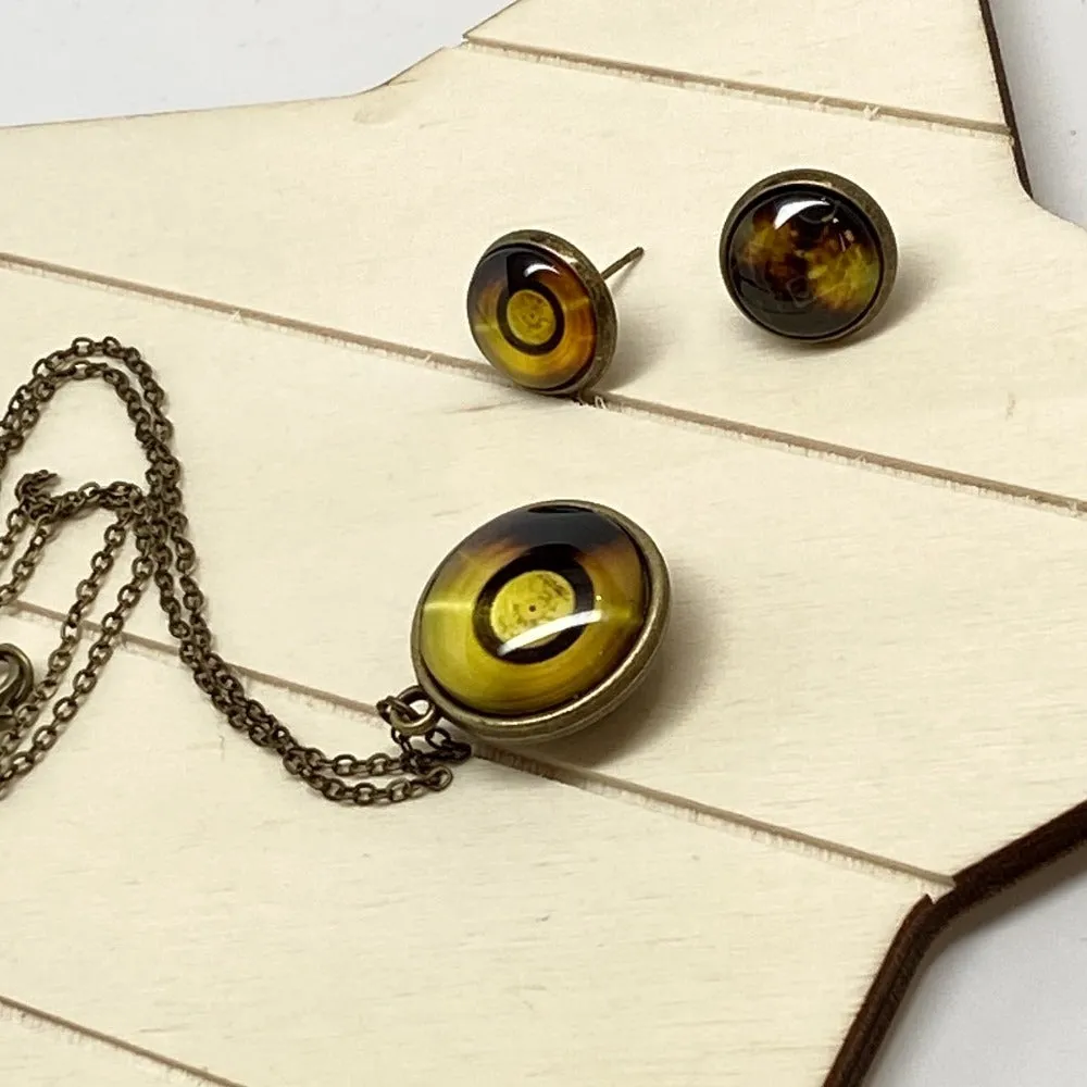 Voyager Golden Record Double-Sided Necklace