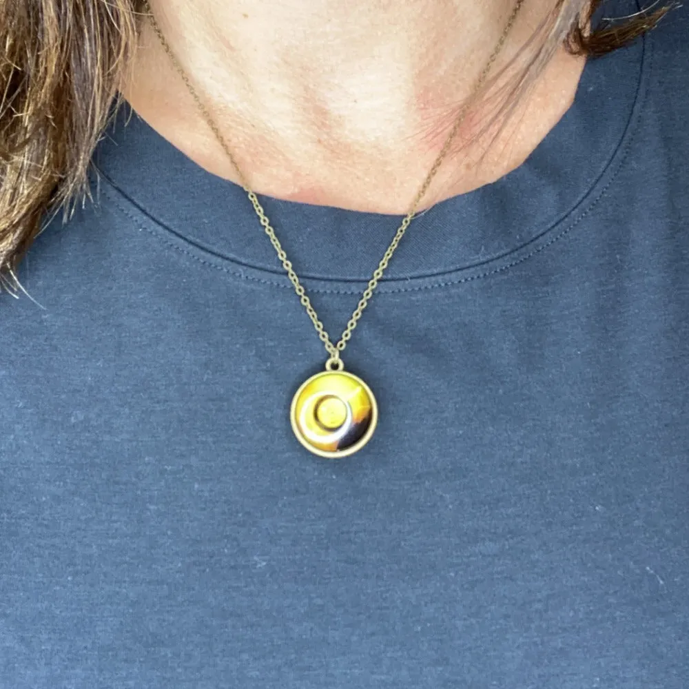 Voyager Golden Record Double-Sided Necklace