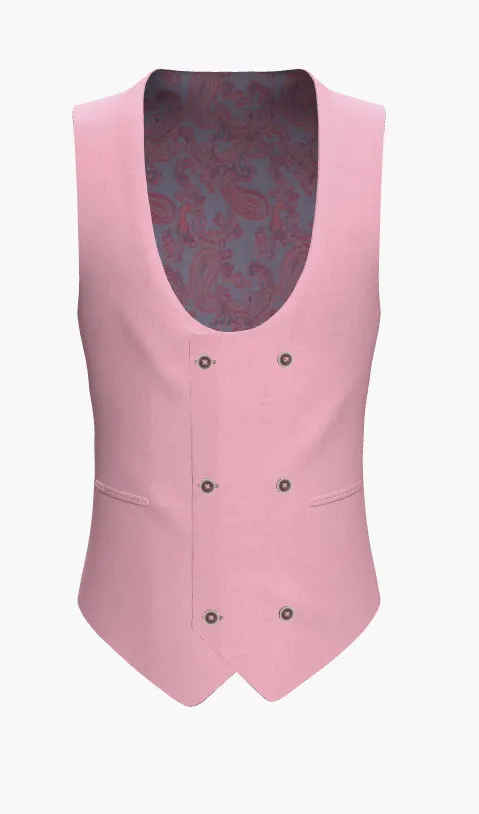 Waistcoat Pink Super 110'S  / Style No WL2335060