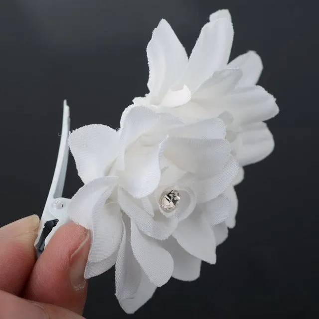 White Orchid Bridal Hair Clip