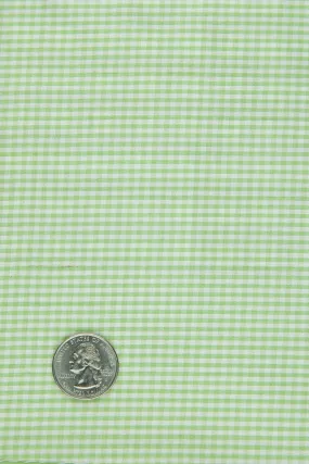 White Shamrock Gingham Shantung 337 Fabric